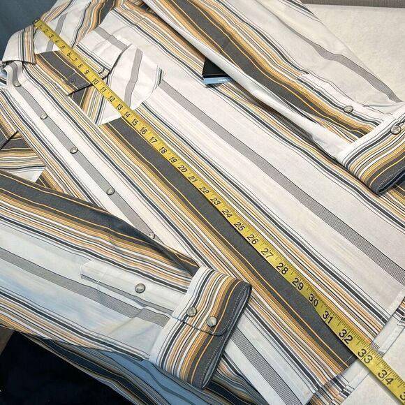 NEW Ariat Pro Series Shirt Snap Button Front Men’s Size Large Long Sleeve Stripe - Picture 9 of 10